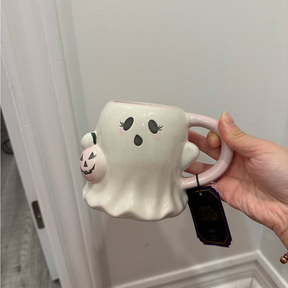 Pink ghost mug